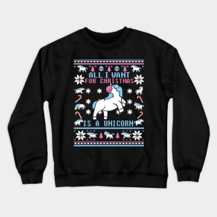 Funny Unicorn Lover Ugly Christmas Sweater Crewneck Sweatshirt